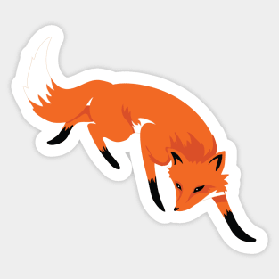 Stalking Fox Sticker